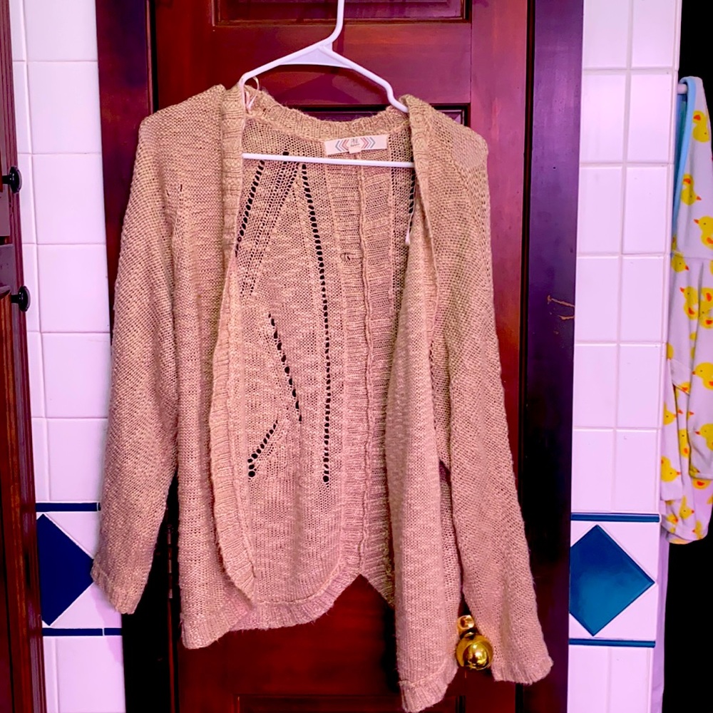 Tan cardigan